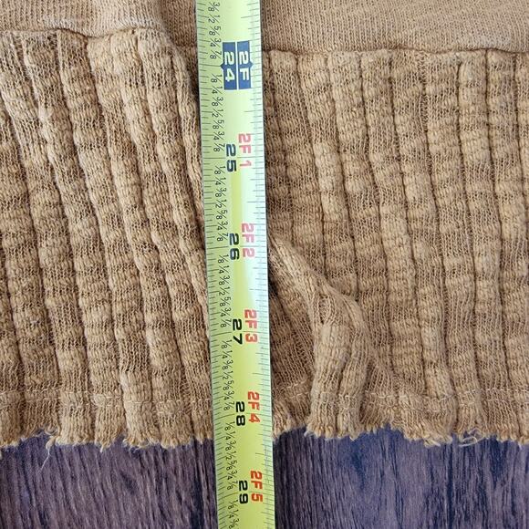 Chalet Boho Tunic Top Boxy Mustard Yellow Sz L USA 100% Cotton Cottage Lagenlook - Picture 4 of 7